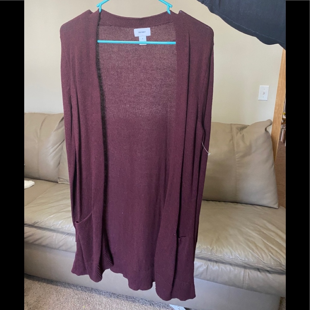 Maroon cardigan